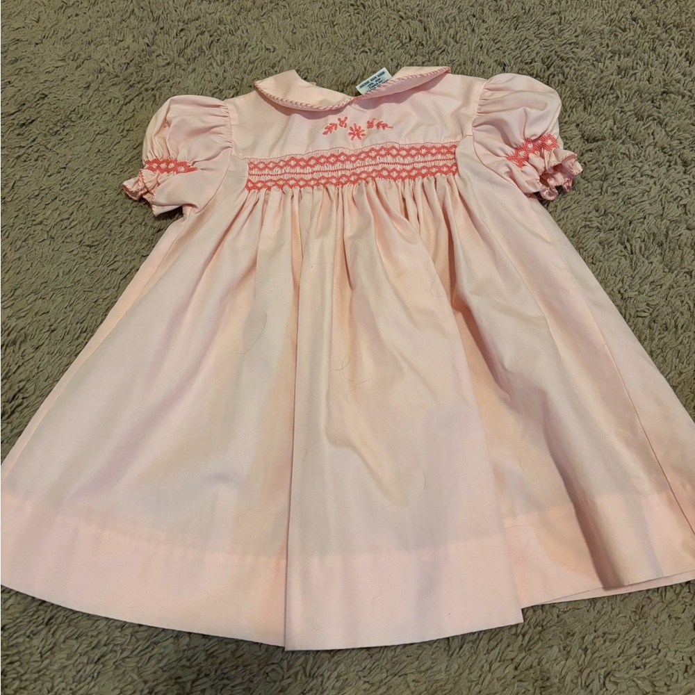 Youngland Light Pink Embroidered Dress